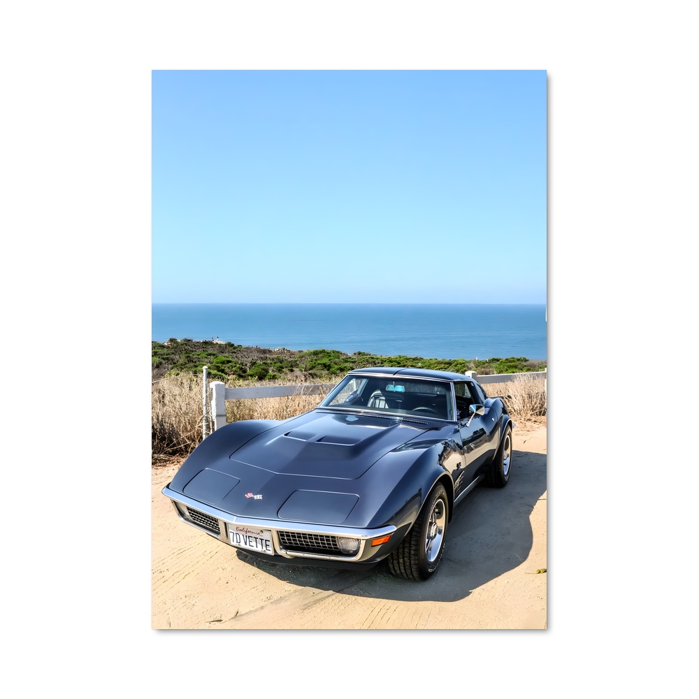 Poster Corvette au Crépuscule – affiche Chevrolet
